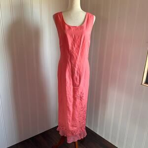 Vintage Y2K Pink Floral Maxi Dress 16